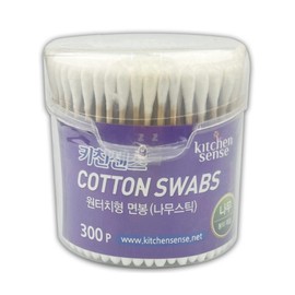 KNS Kitchen Sense Cotton Swabs Ear Pick Ear Cleaning Makeup Pure Cotton Swabs 300P