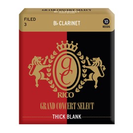 D'Addario WoodWinds ダダリオ リード Bbクラリネット用 GRAND CONCERT SELECT THICK BLANK FILED RGT10BCL300 [硬さ:3.0] 10枚入り 【国内正規品】
