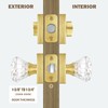 HIEMEY Satin Brass Diamond Glass Crystal Door Knob and Single
