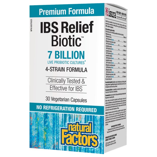 Natural Factors IBS Relief Biotic 7 Billion 30 Veggie Caps