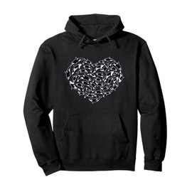 Orca Whales Heart Pullover Hoodie