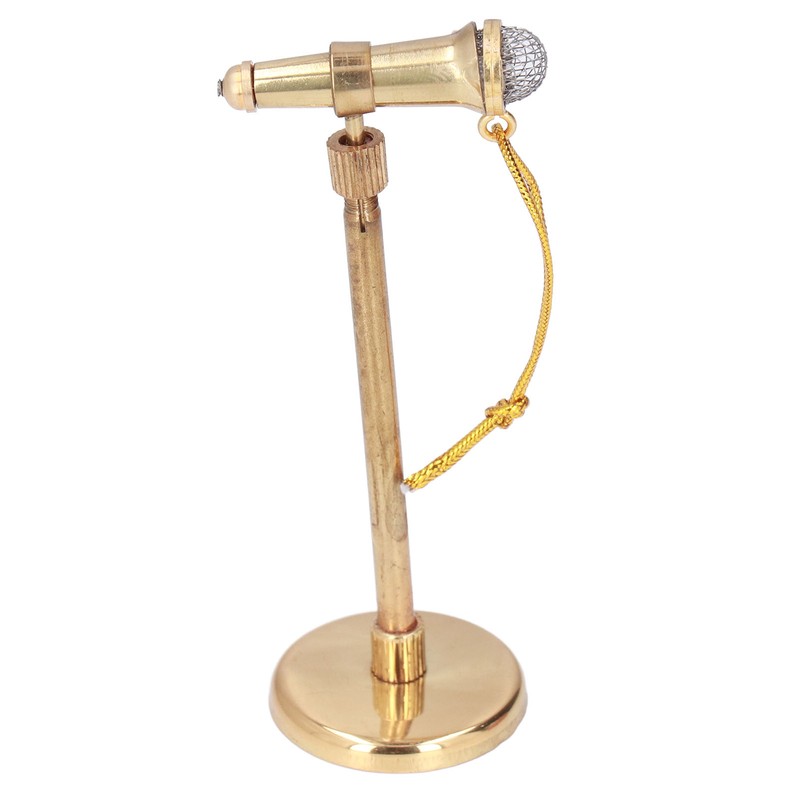 Adjustable Miniature Microphone Replica Model Mini Musical Instrument Decoration for