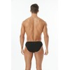 Mens Modal Briefs low rise Microfiber Bikini Underwear Black,Pack of