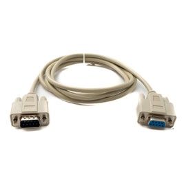 System-S D Sub Cable 150cm 9 Pin Male to Female RS232 DB9 Adapter in Grey