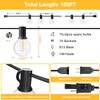 String Lights for Outside 150FT,Dimmable Waterproof Outdoor String Lights with