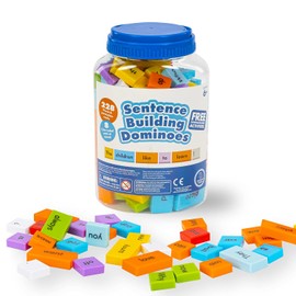 Educational Insights Sentence Building Dominoes. para Mayores de 6 años (114 Piezas de Dos Caras y contenedor de Almacenamiento)