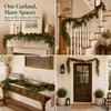 6FT Artificial Christmas Garland, Norfolk Pine with Berries and Pinecones