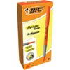 BIC Highlighter Grip Pens - Orange, Box of 12