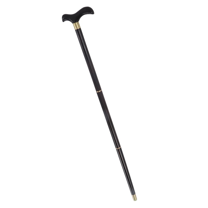 African Blackwood Detachable Walking Stick Elderly Ergonomic 3 Section Walking