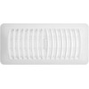 HSI Plastic Floor Register, 4x10 Inch, White