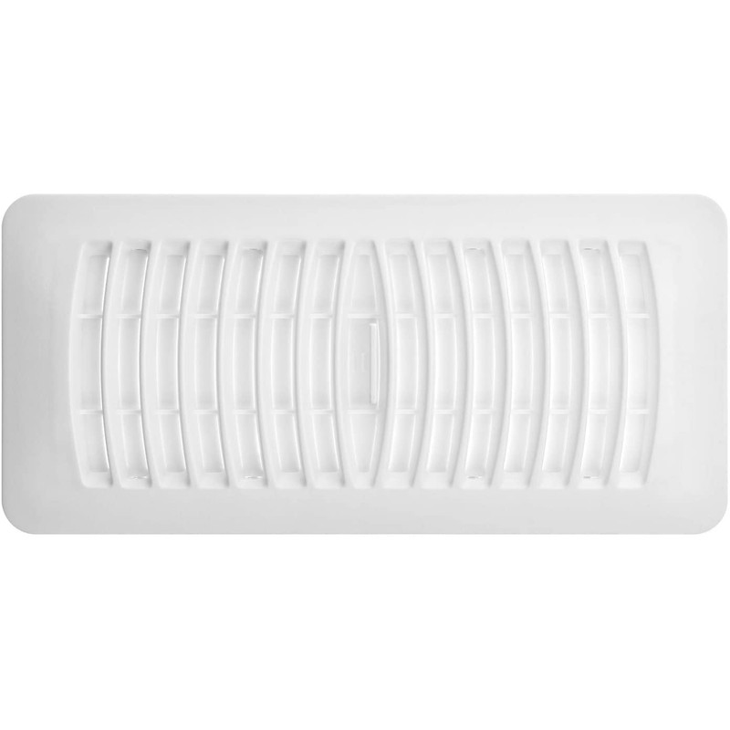 HSI Plastic Floor Register, 4x10 Inch, White