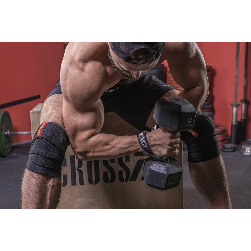 Chiba Unisex's Knee Wrap Line Glove, Black, Size EG