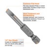 sourcing map 10pcs SL5 Magnetic Slotted Screwdriver Bits 5mm S2
