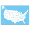 12 x 18 Two Sided US Map Dry Erase Board Bulk Class Pack of 12