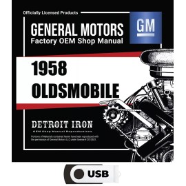 1958 Oldsmobile Factory OEM Shop Manuals on USB