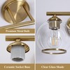 Mecgirn Brushed Gold Bathroom Vanity Light Over Mirror, 2 Light
