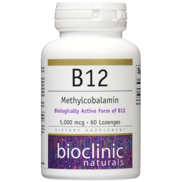 Bioclinic Naturals B12 Methylcobalamin Vitamins, 60 Count