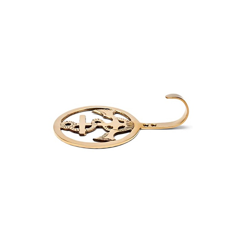 NKlaus Maritime Hook Anchor Brass Gold 8.5 x 13.5 x
