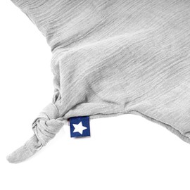 Julius Zöllner Comforter Blanket Made of 100% Muslin Cotton, 35 cm, Oeko-Tex Standard 100, Made in Germany, Grey