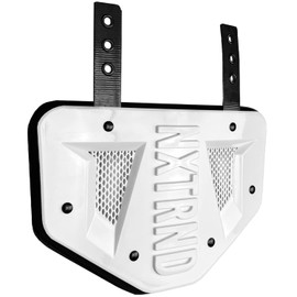 Nxtrnd Football Back Plate, Professional Football Backplates for Shoulder Pads, for Adult & Youth (White, Adult)