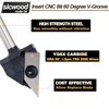 Insert Carbide V-Groove 60-Degree Router Bit 1/4 Inch Shank, Replacement