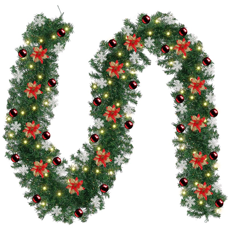 SPRINGOS Christmas Garland Festive Decorative Garland 3 m Christmas Tree