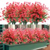 TEMCHY 20 Bundles Outdoor Artificial Fake Flowers No Fade UV