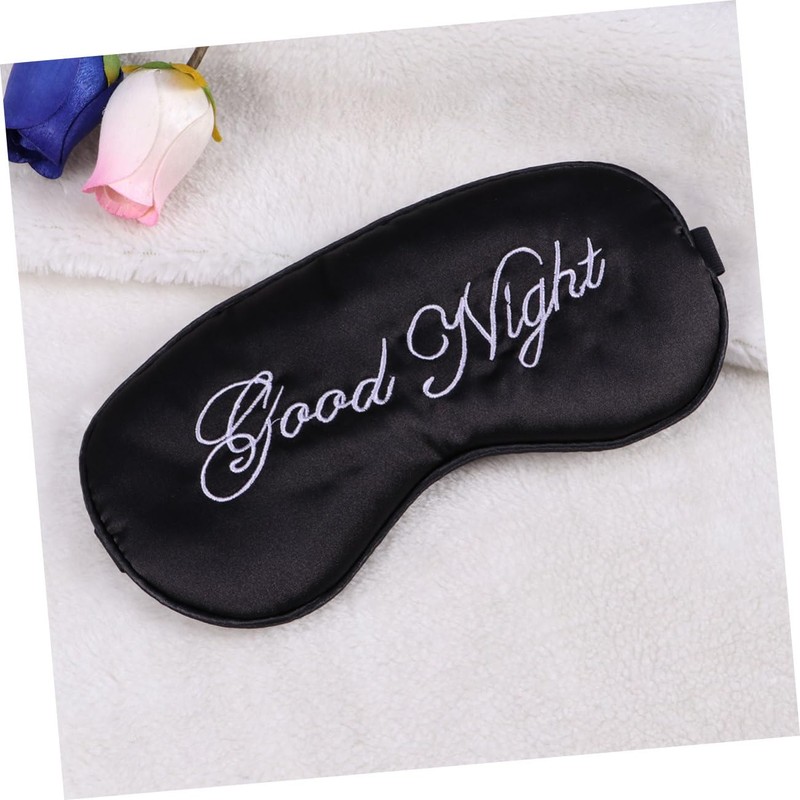 WOONEKY Travel Eye Mask for Airplane Sleep Large Silk Eye