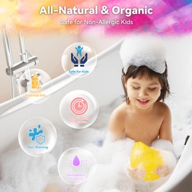 Bath Bombs Color Fizzies for Kids: 8 Pcs Scented Potion Bottles 14 Colors Water Tablets Organic Natural Shower Steamers Fun Science Toddler Foams Bubbles Sets Birthday Gift for Girls Boys Ages 3+ 4-8