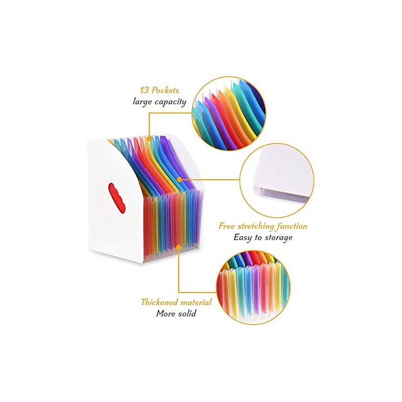 jingfei Expanding File Holder Folder Standing A4 Vertical File Organizer