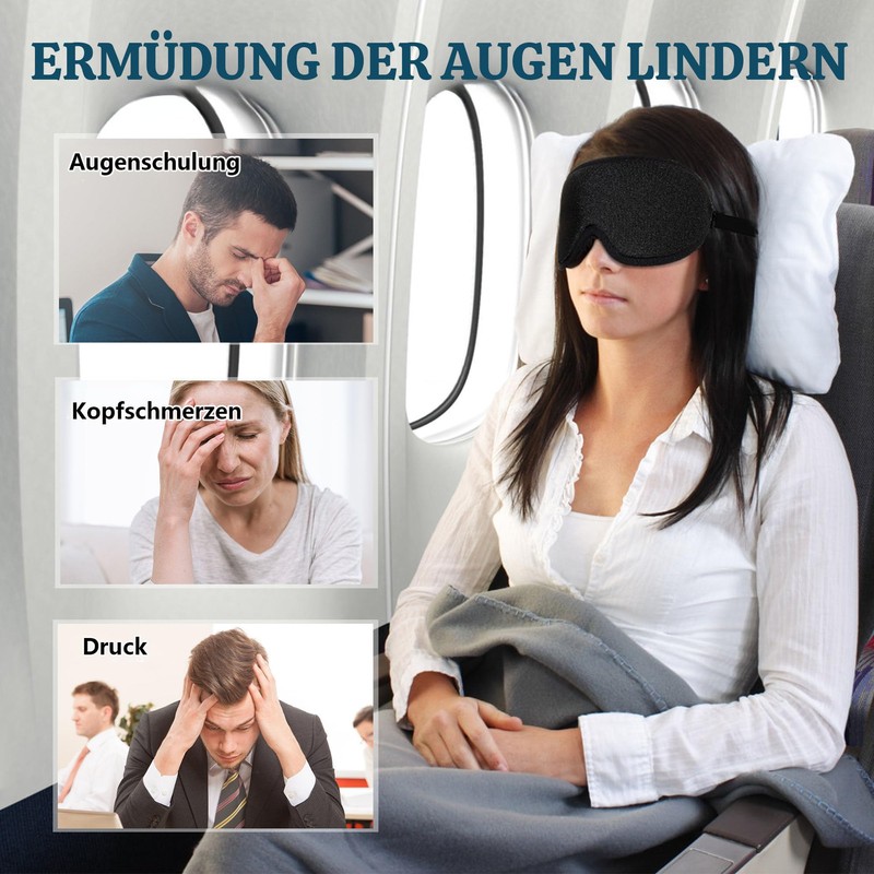 Sleep Mask for Men Women, 99% Light Blocking Sleeping Mask,