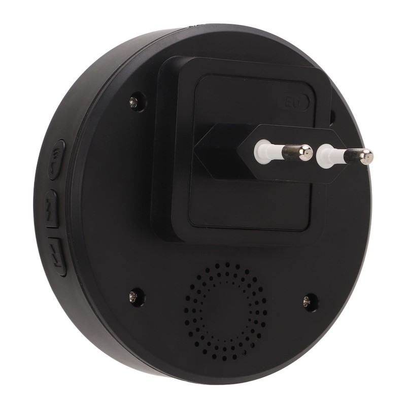 Black Wireless Doorbell Self Powered Waterproof Door Bell with 58
