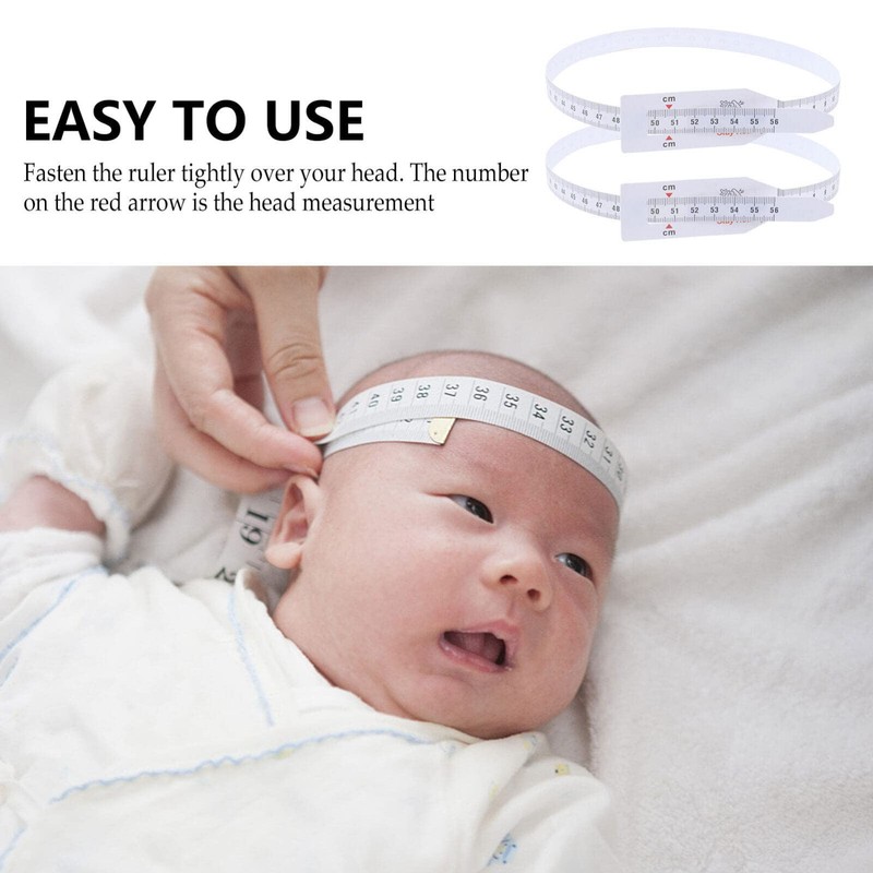VILLCASE 6pcs Head Circumference Tape Measure, Plastic Reusable Newborn Head