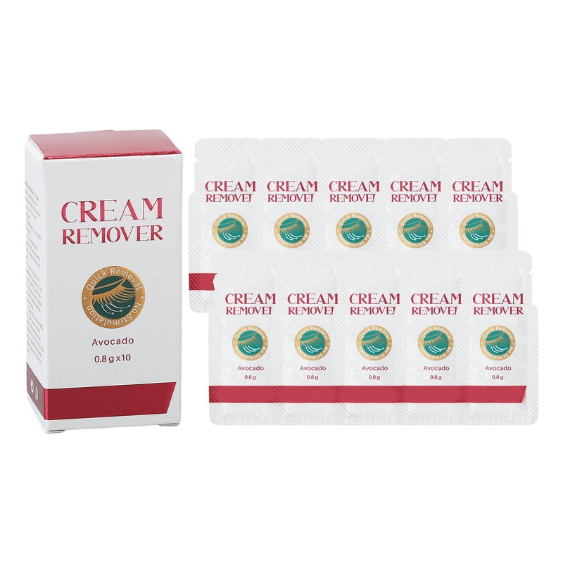 10 Pack Eyelash Extension Remover Cream Low Irritation Fast Dissolving