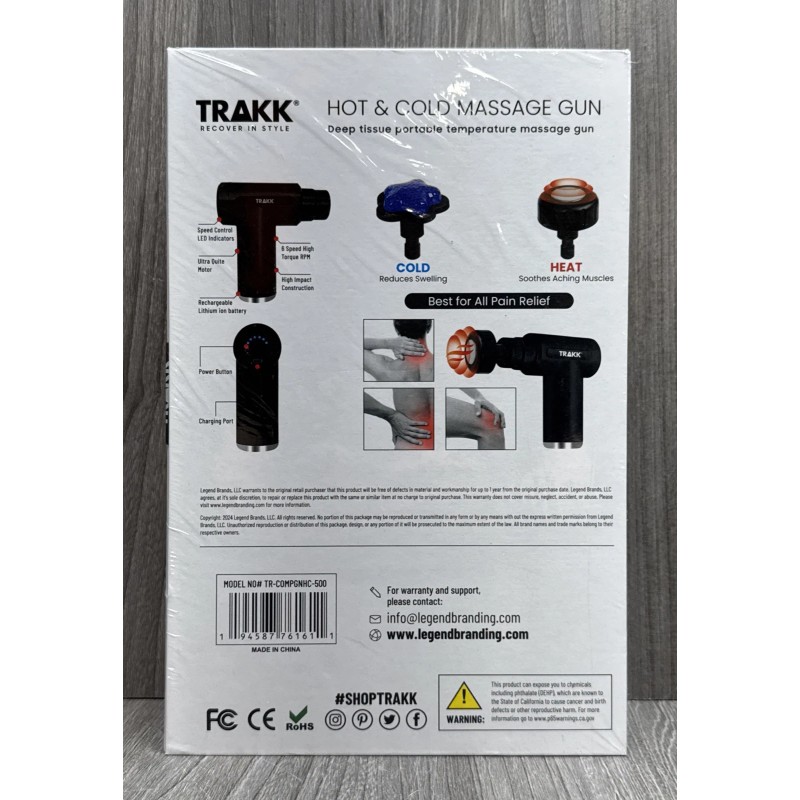 TRAKK Recovery Collection Hot & Cold Massage Gun Deep Tissue
