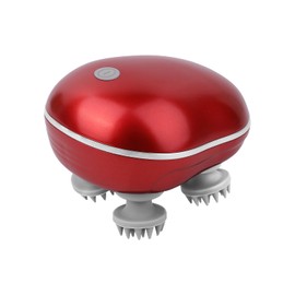 Electric Hair Scalp Massager, Head Scratcher Massager, Portable Waterproof Scalp Massager Hair Growth, Handheld Head Massager Scalp Stress Relax, Cat Massager Dog Massager, Red