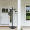 Adjustable Double Shepherd's Hook, 34-63 Inch Black Iron Stand for