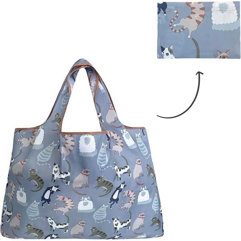 allydrew - Bolsa plegable grande de nailon reutilizable para comestibles,