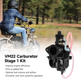 FVRITO VM22 26mm Carburetor Jet Kit for Predator 212cc 196cc Coleman CT200U CT200U-EX BT200X Mini Bike KT196 Go Kart Baja Warrior GX200 Clone Engine with Air Filter Intake Manifold Performance Parts