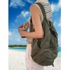 GAMLFL Military Green Canvas Backpack for Women & Men Retro