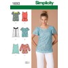 Simplicity Karen Z Pattern 1693 Misses Tops Size 12-14-16-18-20