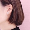 QLYOVWE Pink Flower Stud Earrings for Women 925 Sterling Silver