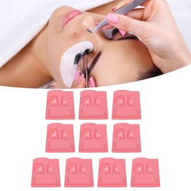 10pcs Eyelash Extension Kit, 3 in 1 Eyelash Extension Practice Tray, Lash Mannequin Head Tray for Eyelash Extensions Beginners, Mannequin Head Display Holder