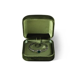 Dansmiy Resilient Velvet Bracelet Display Box, Bangle Storage Box, Anniversary Valentine Christmas Vintage Jewelry Packing Case