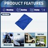 INFINAUTO Cleaning Cloths Towel,Car Drying Plush Cloth Absorbent Microfiber Blue,1pcs