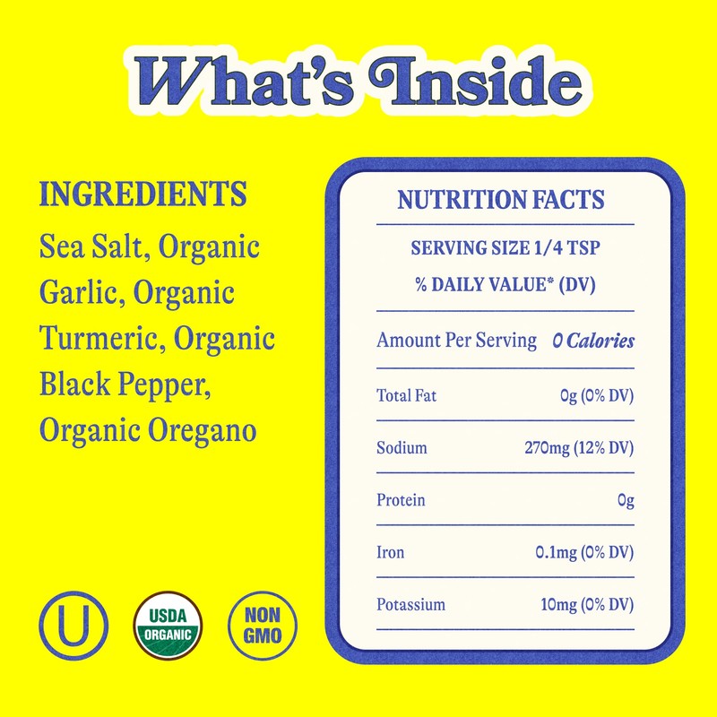Loisa Adobo Seasoning, USDA Organic, Non-GMO, No-MSG, No Preservatives, No