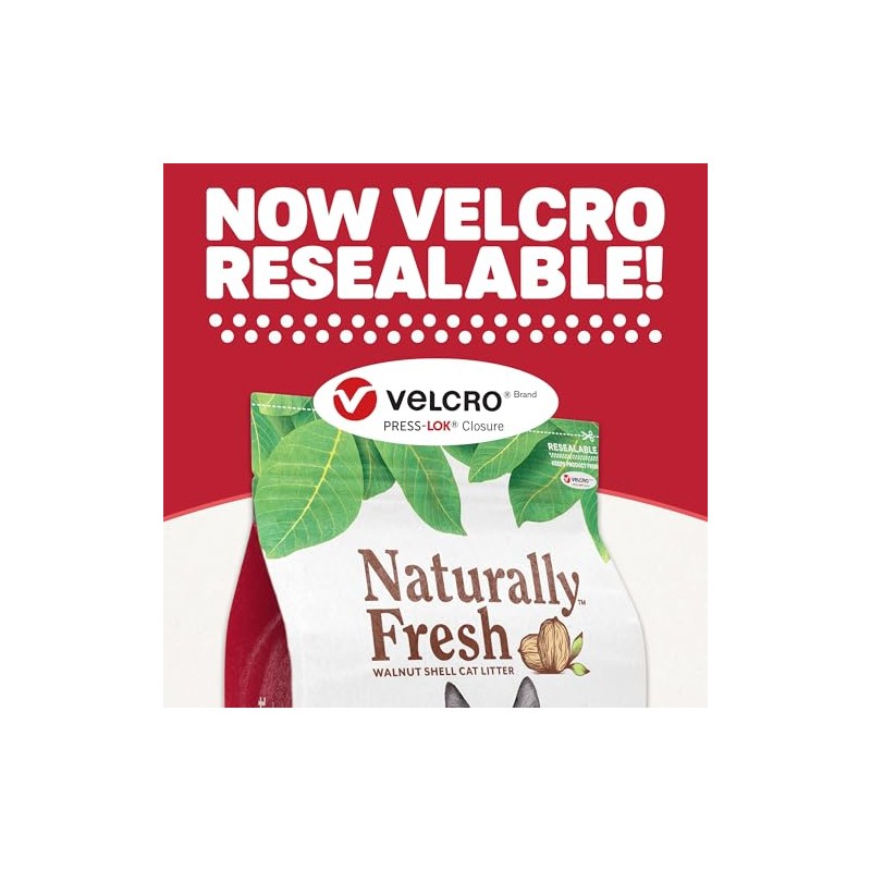 Naturally Fresh Cat Litter Made from Walnut Shells, Unscented, Multi-Cat,