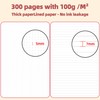 Mlife Notebook A5 Lined,300Pages Spiral Notebook,100g/M² Ink-Resistant Paper,PVC Hardcover,with Ruler,Expandable