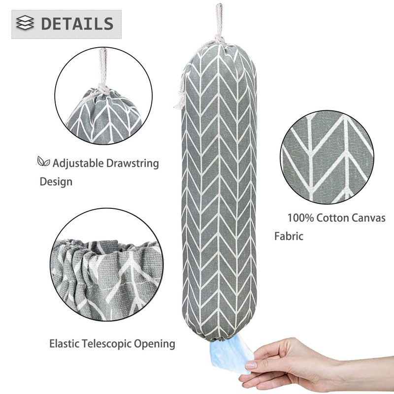 Wall Mount Plastic Grocery Bag Organizer/Holder,Washable Shopping Bags Carrier,Storage Dispenser