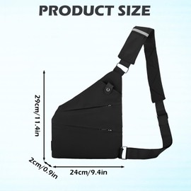 ZesNxj Women's Anti-Theft Bag, Anti-Theft Bag, Waterproof Scratch-Resistant Chest Bag, Anti-Theft Bag, Lightweight, Large Socket, Security Bag for Men